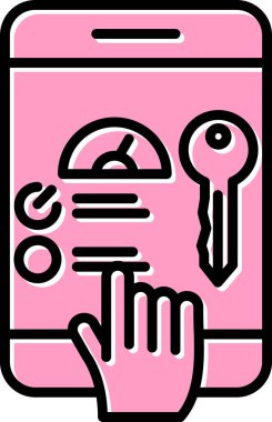 Vektör grafiklerinde anahtar performans göstergesi simgesinin basit soyut gösterimi.