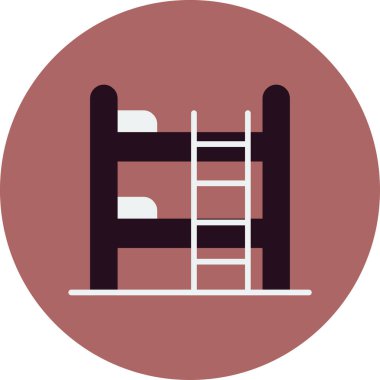 Bunk Bed web simgesi vektör illüstrasyonu