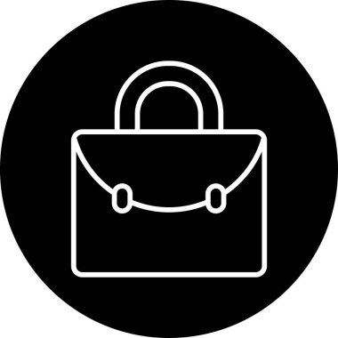 Çanta. Web simgesi basit illüstrasyon