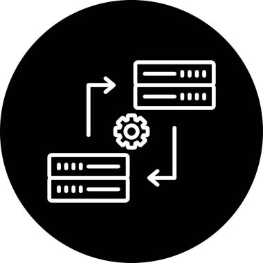 Veri Eşzamanlama web simgesi vektör çizimi