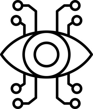Biyonik Göz. Web simgesi basit illüstrasyon 