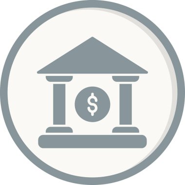 Banka web simgesi basit illüstrasyon 