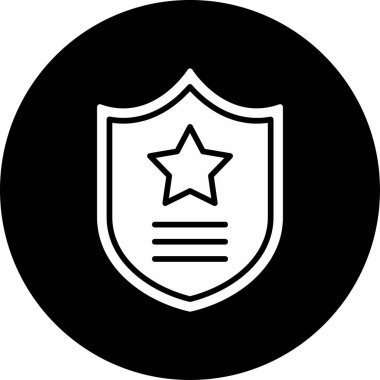 Polis rozeti. Web simgesi basit illüstrasyon