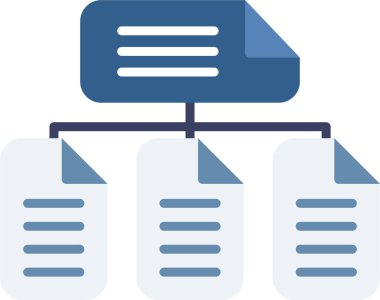 Minimalist bir dizaynda bir belge simgesinin vektör illüstrasyonu.