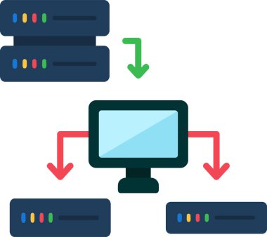 soyut vektör yapılandırılmış veri simgesi çizimi