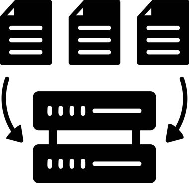 Bilgi toplayan verilerin vektör resmi