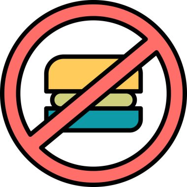 Çöp Yemeği Web simgesi vektör illüstrasyonu yok