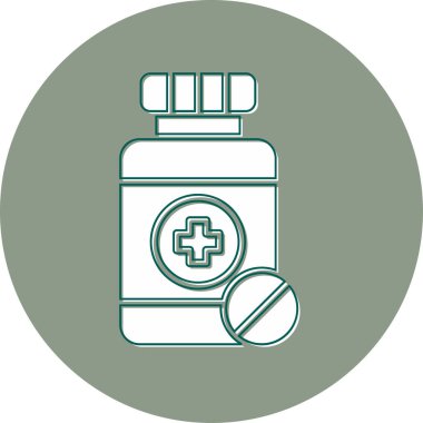 uyuşturucu ve hap ikonu vektör illüstrasyonu