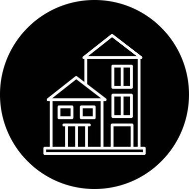 evler web simgesi basit illüstrasyon  