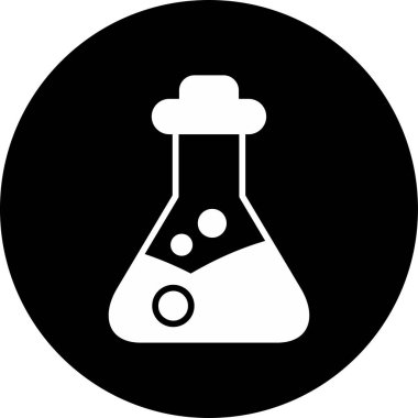 Kimyasal matara simgesi, vektör çizimi basit tasarım