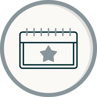 Takvim simgesi, vektör illüstrasyonu basit tasarım