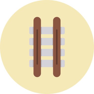 Demiryolu simgesi vektör illüstrasyonu