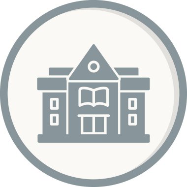 Kütüphane. Web simgesi basit illüstrasyon