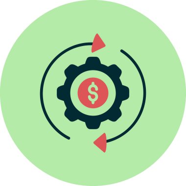 Para akışı. Web simgesi basit illüstrasyon