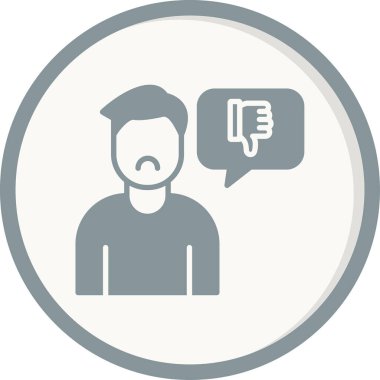 Hoşlanmamak, başparmak simgesi, vektör illüstrasyonu