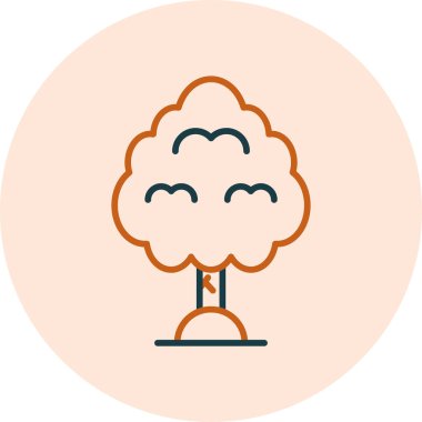 Ağaç. Web simgesi basit illüstrasyon