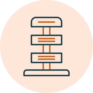 Mupi posterinin basit doğrusal çizimi 