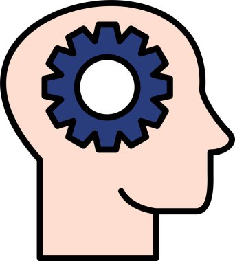 Beyin takımı, baş simge, vektör illüstrasyonu 