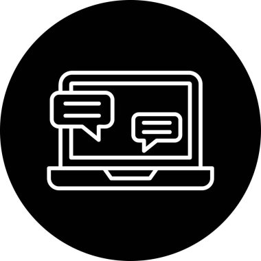 Röportaj web simgesi vektör çizimi