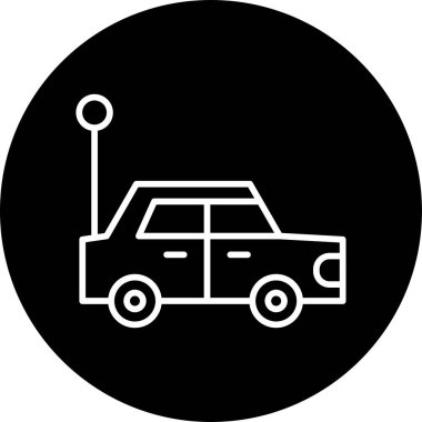 - Araba. Web simgesi basit illüstrasyon