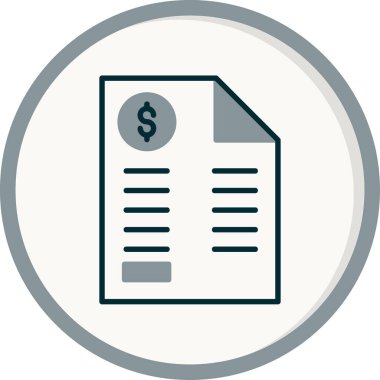 Bill simgesi, vektör illüstrasyonu basit tasarım