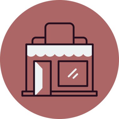 Mağaza. Web simgesi basit illüstrasyon