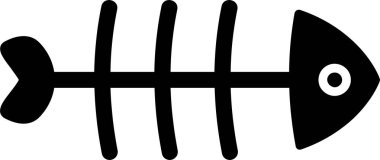 Balık kemikleri. Web simgesi vektör illüstrasyonu