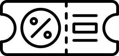 İndirim Coupon etiketi vektör illüstrasyonu