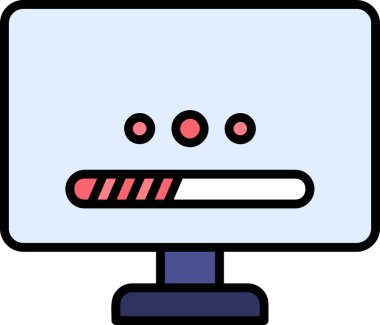 Basit yükleme simgesi, vektör illüstrasyonu