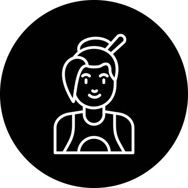 Kadın. Web simgesi basit tasarım 