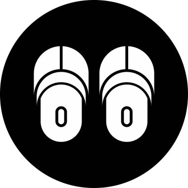 Terlikler web simgesi, basit vektör illüstrasyonu