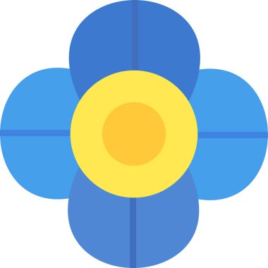 Çiçek. Web simgesi basit illüstrasyon 