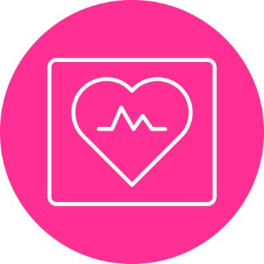 Kalp Atışı web simgesi vektör illüstrasyonu