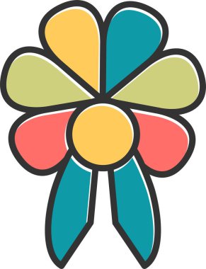 Kurdele yayı. Web simgesi basit illüstrasyon