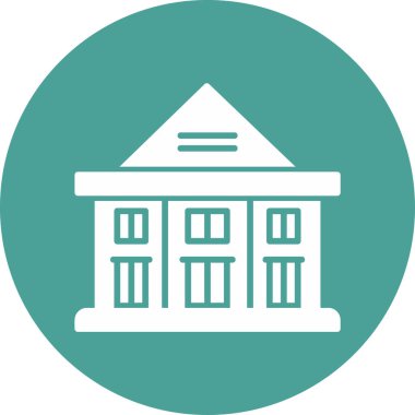 Bina. Web simgesi basit illüstrasyon 