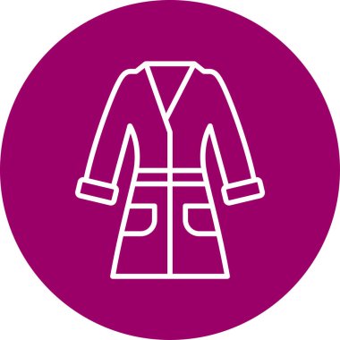 Bornoz simgesi vektör illüstrasyonu 