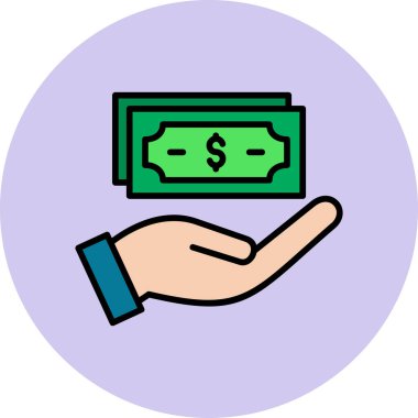 Para için. Web simgesi basit illüstrasyon