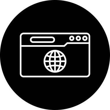 Web sitesi simgesi, vektör illüstrasyonu basit tasarım