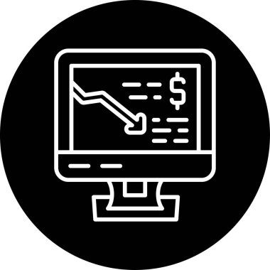 İş ve finans vektör simgesi. düz dizayn