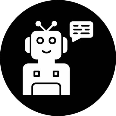 robot. Web simgesi basit illüstrasyon 