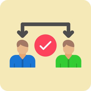 Ortaklık web simgesi vektör illüstrasyonu