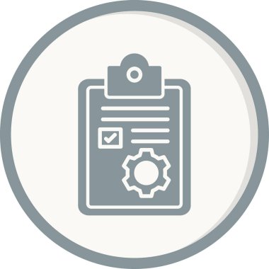 Deneme listesi düz simge, iş, vektör,