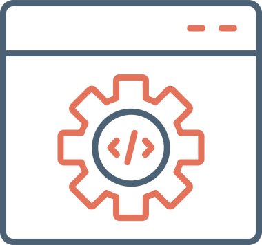 Web ayarı simgesi, vektör illüstrasyonu 