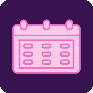 Takvim simgesi, vektör illüstrasyonu basit tasarım