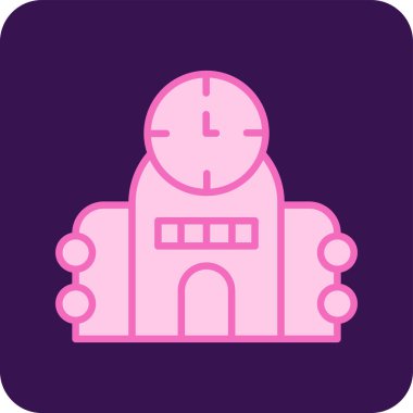 Zaman Makinesi ikon vektör çizimi