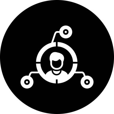 Vektör biçiminde bir kullanıcı veri simgesinin modern soyut tasarımı.