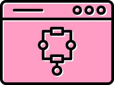 algoritma web simgesi vektör illüstrasyonu