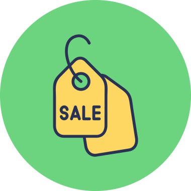 satış etiketi simgesi, vektör illüstrasyonu basit tasarım