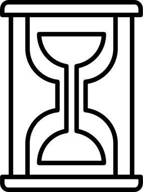 Kum saati simgesi, vektör illüstrasyonu 