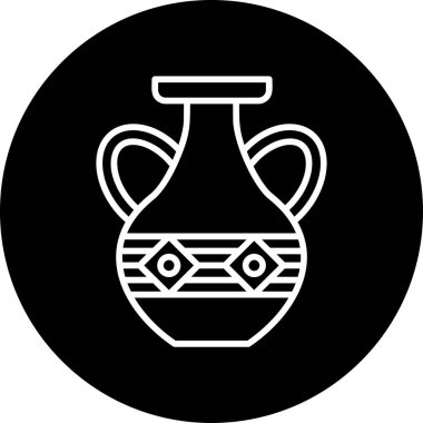 Vazo. Web simgesi basit illüstrasyon